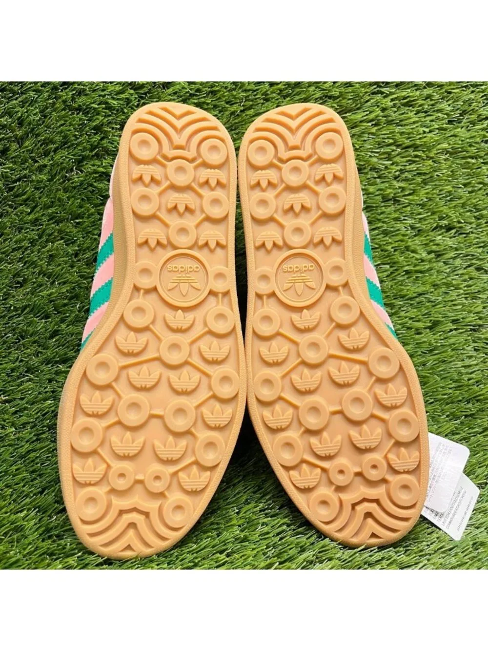 Adidas Gazelle Indoor Womens Size 6 Pink Green Athletic Lifestyle Shoes Sneakers